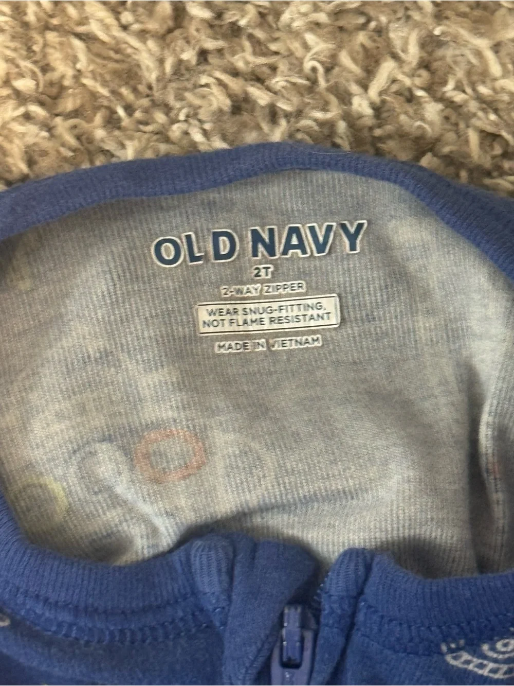 Old Navy Kids 2-Pack Footie Sleepers - Gray with Yellow Moon & Navy Robot